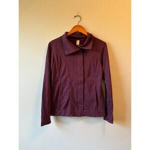 Mondetta Purple Zip-Up Wool Blend Jacket